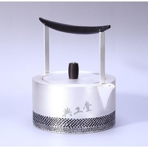 Teapot, stainless steel teapot, silver teapot, hot water teapot, teapot 1000ml water, kung fu tea set