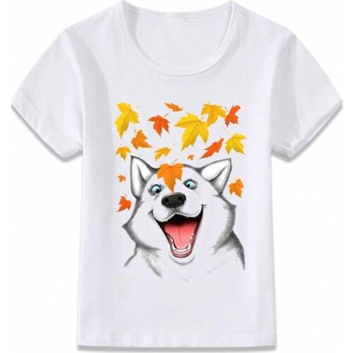 Kids Clothes T Shirt Autumn Husky Children T-shirt for Boys and Girls Toddler Shirts Tee oal315