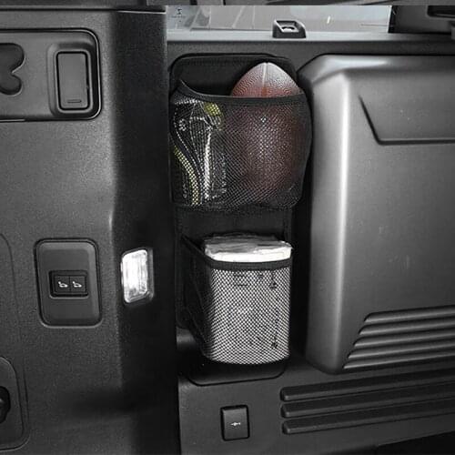 For Land Rover Defender 110 2020 Car Styling Fabric Black Trunk Side Storage Mesh Bag Storage Bag Car Accessories