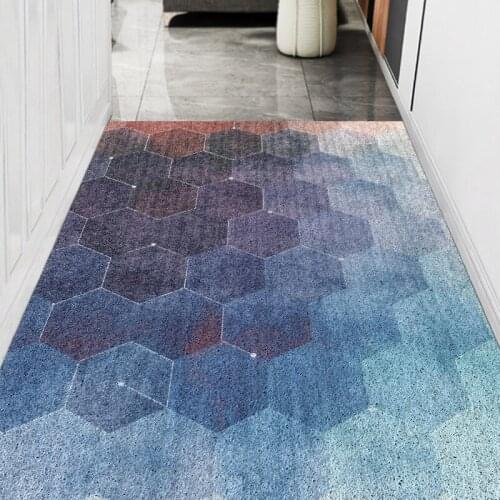 Europe Style Door Mat Carpet Anti-slip Can Be Cut Custom Pattern Hallway Mats Carpet Kitchen Mat Bath Mat Home PVC Mats Carpet