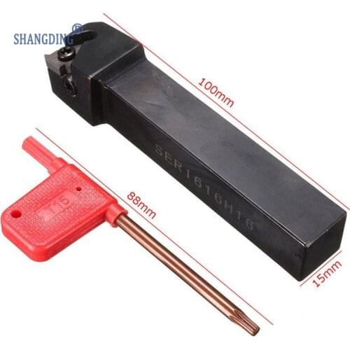 Brand New 3PCS SER1616H16 100mm Holder Lathe Turning Threading Tool 16ER AG60 Blade Insert Best Price