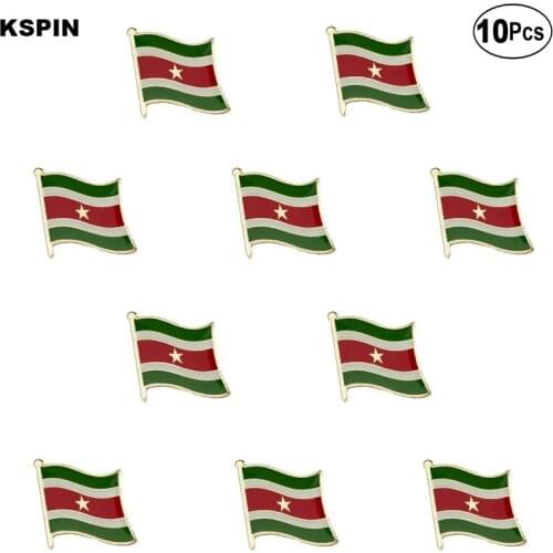 Suriname Flag Lapel Pin Flag badge Brooch Pins Badges 10Pcs a Lot