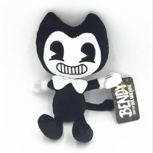 Thriller Bandy Ink Machines Game Short Plush Padding Dolls Black And White Halloween Funny Toys For Children