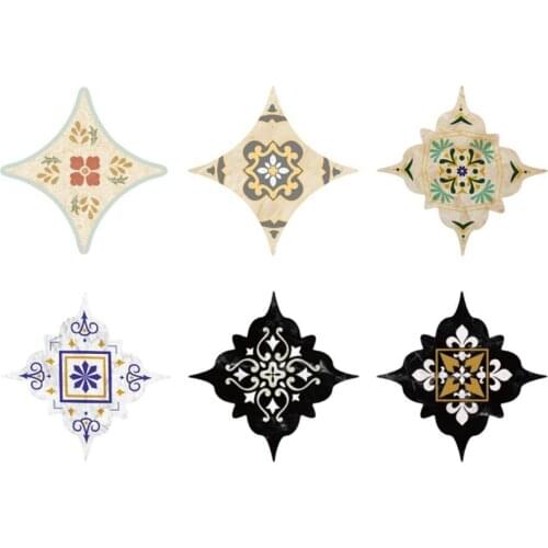 Floor Wall Stickers PVC Waterproof Ceramic Tile Diagonal Art Vintage Decals Kitchen Bathroom Living Room Home Decor Decorative