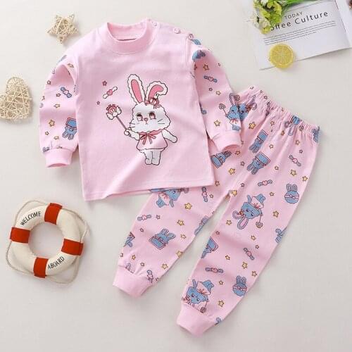 Girls 1-5Y Elk Girls Childrens Clothing Sets Sleepwear Long Sleeve Kids Pajama Sets Sleepwear Clothes Pijama Girl Groups Cat
