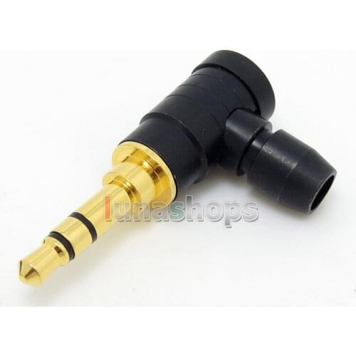 LN004478 3.5mm Pailic 90 degree Stereo Male Plug Audio Connector DIY Solder adapter