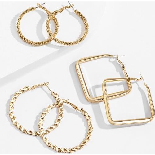 Fashion Hoops Earrings for Women Jewelry Piercing Brincos 2021 Trand Ear Cuff Woman Summer Ear Rings Statement