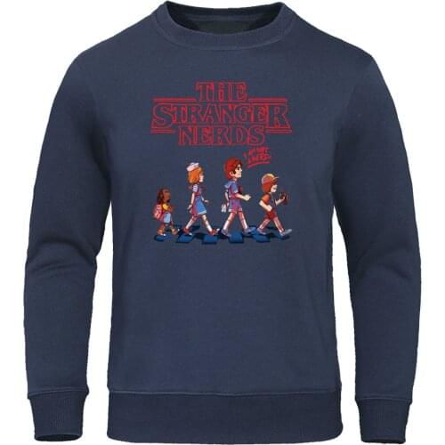 The Stranger nerds Sweatshirt Im not nerd Print Pullover Men Harajuku Cartoon Streetwear New Arrival 2019 Autumn Winter Hoodies
