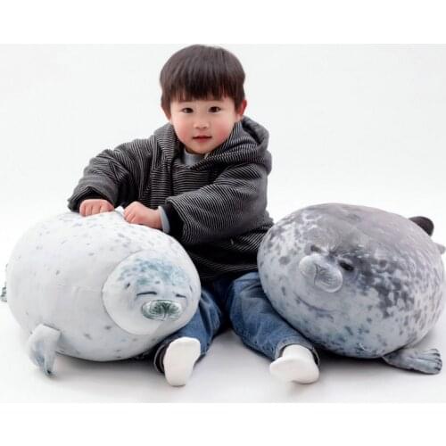 Blob Seal Pillow Fat Plush Pillow Toy Big Ocean Stuffed Animals Soft Toys Childrens Present Chubby Pillow Stuffed Plush Gift