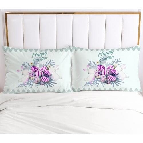 3D HD 1pc Pillow cover 50x75 50x70 50x80 Pillow case Bedding Pillowcase Pillowcover decorative for home Eastey White rabbit