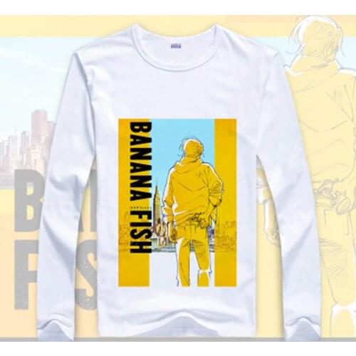 New banana fish Cosplay T-shirt 02zero two t shirt Summer Cotton long-sleeve Tees tops