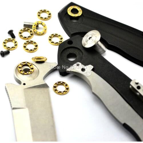 2 pieces Knife DIY Bear head flipper steel ball bearing Quick opening toolsshirogorov knives bearing