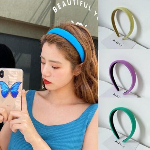 Candy Color 1 pc Spring Summer Women Girls Bezel Hairband Headband Korean Stlye Beach Elegant Hair Accessories Headwrap Headwear