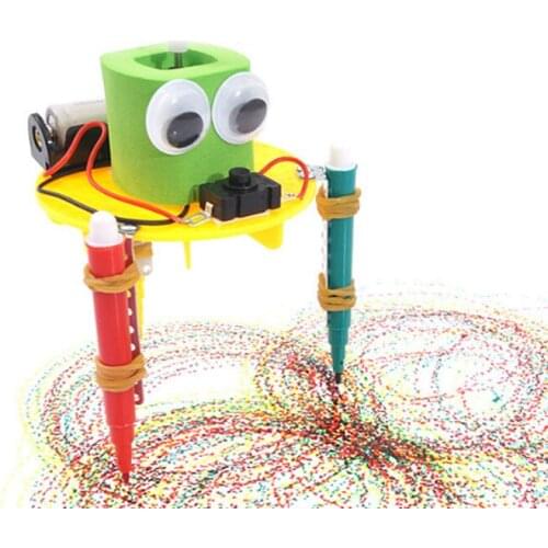 Early Learning DIY Doodle Robot Technology Small Inventions Educational Toys for Kids Primary and Secondary Science Experiment