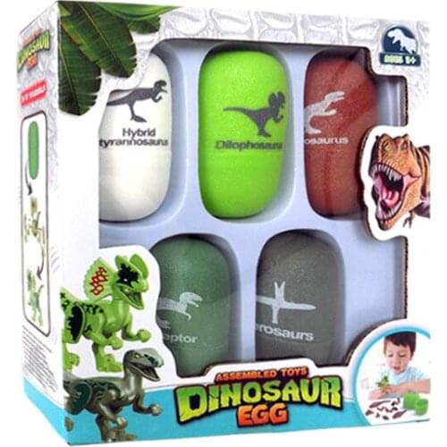Assembly Deformation Eggs Dinosaur Simulated Building Block Assembly Dinosaur Egg Model Toy Educational Enlighten Children Gift