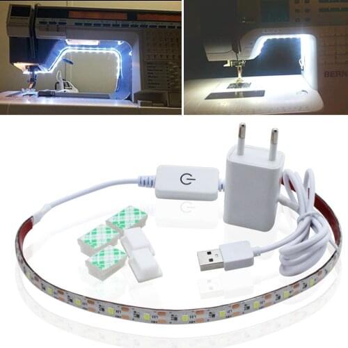 Sewing Machine LED Light, Touch Dimmer and USB Power Supply, Cold White with 3M Adhesive Tape, Fits All Sewing Machines