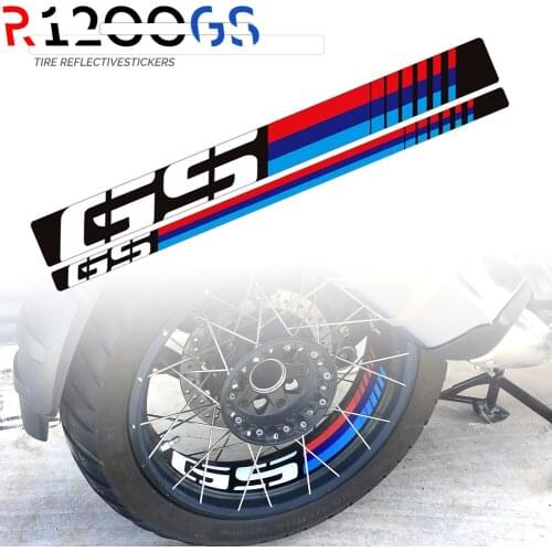 Motorcycle Wheel Tire Reflective Decal Case For BMW R1200GS Adventure 2006-2018 R1250GS Adv 2019 Rim Decoration Stickers
