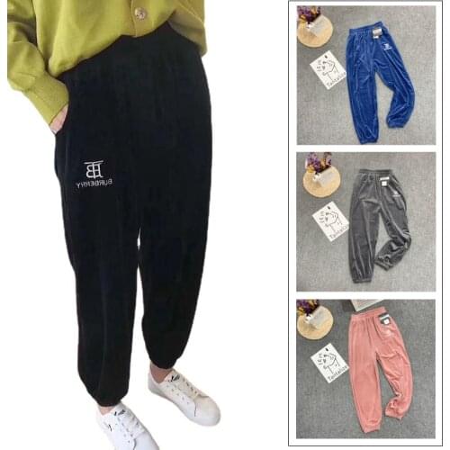 Winter Warm Velvet Sport Pants Womens Yoga Jogging Running Wear Soft Loose Plush Trousers Black Pink Beige Blue Gray Homewear