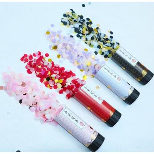 1PC 2021 New Hot Metallic Rose Gold Confetti Party Popper Cannons Handheld Spring Firecracker Graduation Wedding Party Supplies