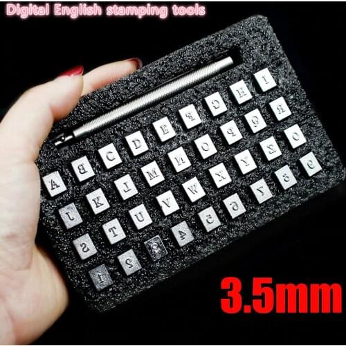 37pcs Steel Punch Tools Alphabet Letter Number Stamper Set Stamping Metal Leather Punching Leather Craft Tools 3.5/6.5MM