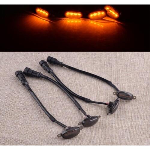 4pcs/Set Car Exterior Smoke Raptor Style Front Grille Amber Light Fit for Dodge Ram 2500 2021 2020 2019