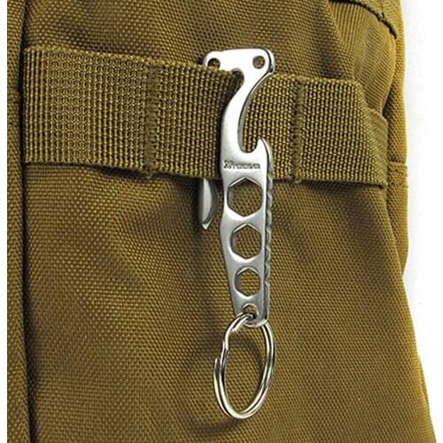 500pcs/lot Portable Multifunctional EDC Tools Hex wrench Bottle Opener Key Holder Clip