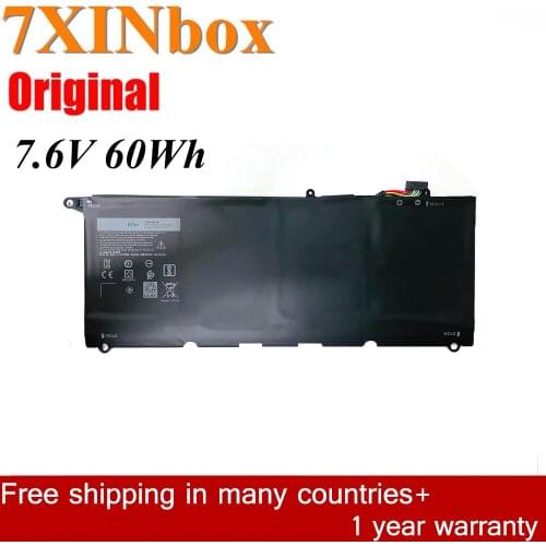 7XINbox 7.6V 7890mAh 60Wh Original PW23Y RNP72 TP1GT Laptop Battery For Dell XPS 13 9360 13-9360-D1605G 0RNP72 0TP1GT Tablet