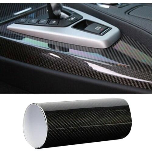Car 7D Waterproof Carbon Fiber Vinyl Auto Wrapping Film Sticker Decal Exterior Accessories 30 X 152cm For BMW Golf Passat Tesla