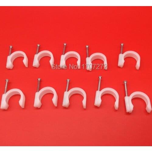 Free shipping 10pcs 16mm Plastic with nails pipe clamp Holder Hot Cold Water Pipe Tube