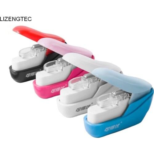 Free Shipping LIZENGTEC Hot Selling New Design Mini No Need Staple Binding Stapler Machine For School Office Factory Supplies