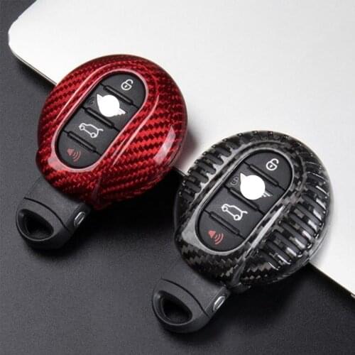 Carbon Fiber Car Key Case Cover Key Shell For BMW mini F54 F55 F56
