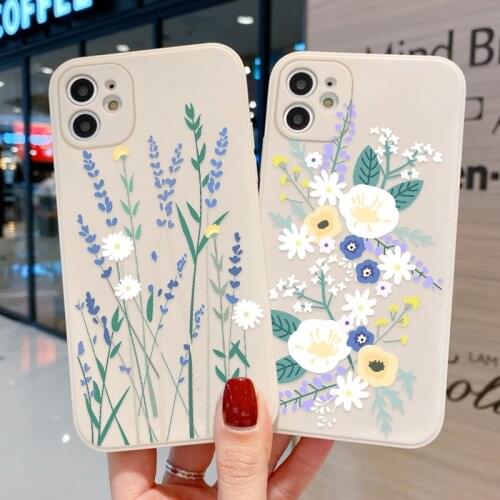 Case For Samsung A32 A52 A51 A71 Camera Protection Cases Galaxy A31 A50 A30S A50S A12 M12 Silicone Flowers Soft Back Funda
