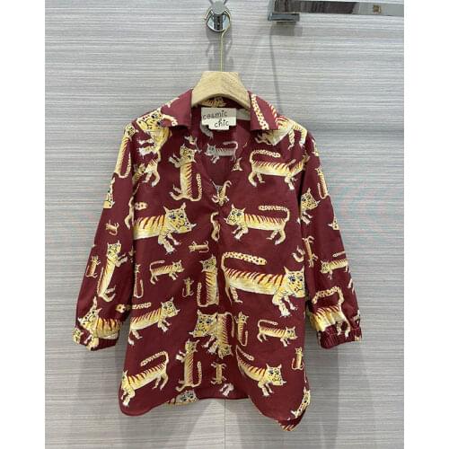 Женские красные рубашки Cosmicchic China At AliExpress