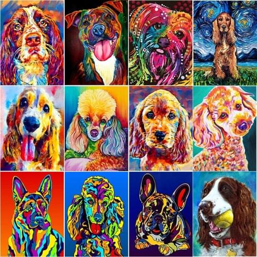 Home Decor Gift kit set Full square 5D diamond painting Cross stitch haft diamentowy Cuadros tools art colour Mosaic animal dog