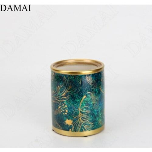 Painted Peacock Feathers Ceramic Vase Nordic Modern Creative Coffee Table Desktop Flowers Vases Living Room Decoration Ornaments