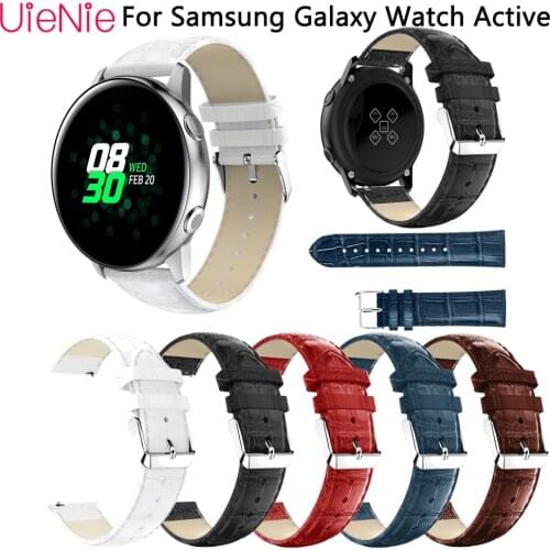 20mm Classic leather replace strap For Samsung Galaxy Watch Active bracelet For Samsung Galaxy 42mm wristband accessories band