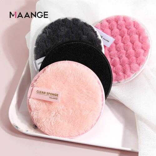 MAANGE 2PCS Makeup Removal Sponge Flutter Wash Cleaning Cotton Flapping Reusable Wet Sponge Face Puff Soft Natural Cleaner Tools