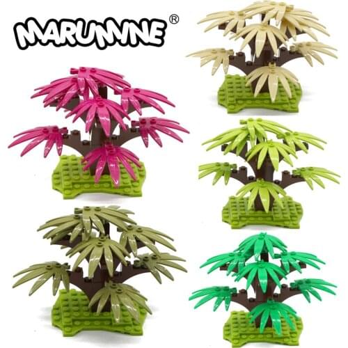 MARUMINE 21PCS Building Bricks Tree Sets Enlighten Blocks Natural & Technic City Building Compatible Plastic Toys For Kids Gift