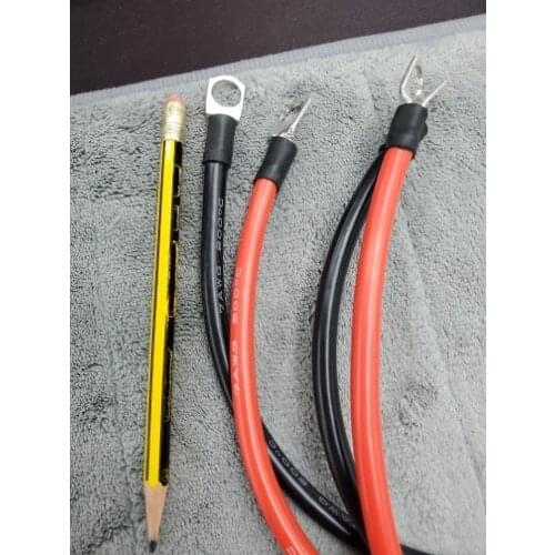 Silicone Copper Wire Battery Terminal Ground Cable Terminal Kit 6AWG 16 Square Battery Connection Cable Cord Line with Lug