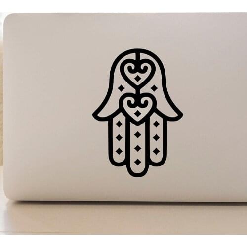Laptop hamsa hand decal Laptop computer Decoration vinyl car window sticker hamsa hand Pattern computer mug Decor decal Z921