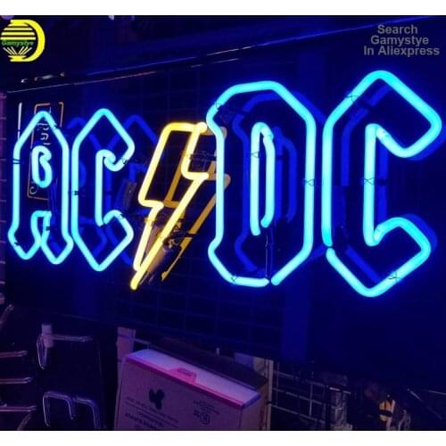 Neon Sign 10Kv AC DC Back In Black Neon Light Sign Game Room Glass Wall Light Window Lamps Road Aesthetic Room Lamp Anime Inside