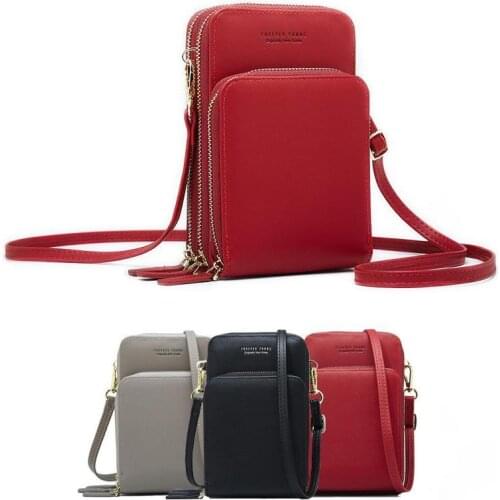 New hot sale mobile phone bag lady wallet PU long large capacity multifunctional mini bag Shoulder bag diagonal bag