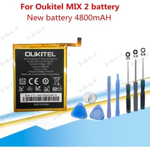 New High Quality 4080mAh OUKITEL MIX2 Battery for OukitelMIX 2 Mobile Phone +Tracking + Tools