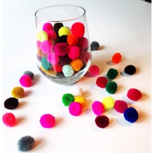 30pcs/pack 20mm Mixed Colors Pom Poms Glitter Tinsel Pompones DIY Sewing Garments Accessories Pompom Ball Wedding Christmas