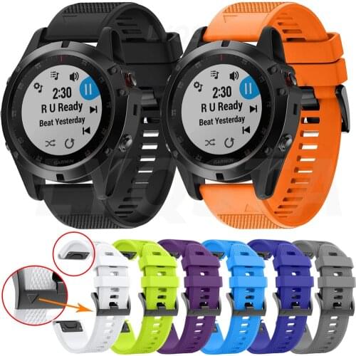 22 26mm Quick release smart Watch Straps For Garmin Fenix 6S 6 6X Pro 5X 5 5S Plus 3HR 935 945 Strap Silicone Bracelet Wristband
