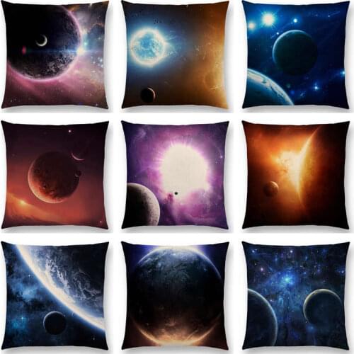 Mysterious Universe Vast Outer Space Beautiful Planets Gorgeous Stars Galaxy Cushion Cover Car Home Decor Sofa Throw Pillow Case