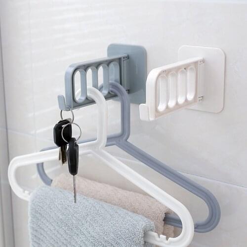 Shelves for Wall 1PC Rotatable Wall-mounted Multipurpose Sticker Hanger Hooks with 4 Cells Home Decoration Accessories