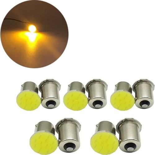 10Pcs/Lot Yellow COB 1156 BA15S 12SMD Car LED Light Signal Bulbs Super Bright Auto Turn Tail Reverse Parking Brake Lamp 12V