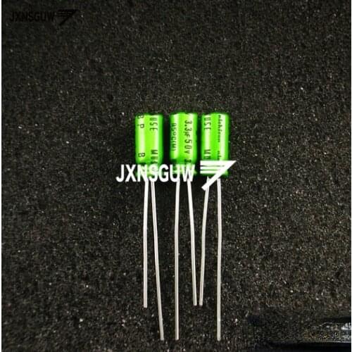 10PCS UES1H3R3MDM NICHICON MUSE BP 50V3.3UF 5X11MM Green Non Polar 3.3uF 50V Audio Electrolytic Capacitor ES 3.3uF/50V