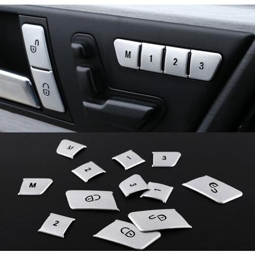 For Mercedes Benz A B C E GLA CLA GLK GLE Class W204 W212 12pcs Car Window Glass Lift Switch Seat Door Lock Button Cover Trim